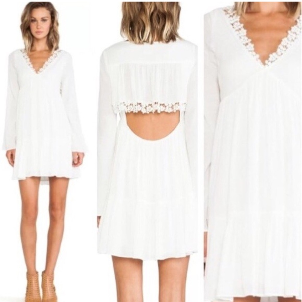 Free People Gentle Dreamer Midi Dress Sz Small Cream Off White